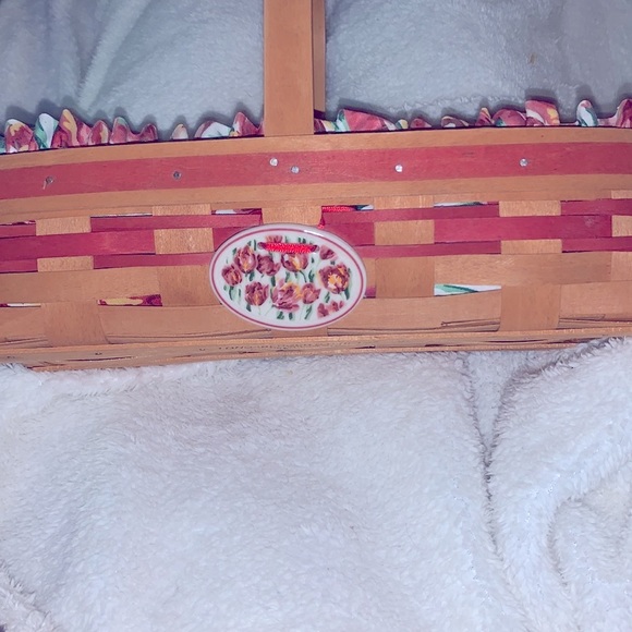 Vintage 1995 signed Longaberger Grandma Bonnie’s May Series Tulip basket liner
